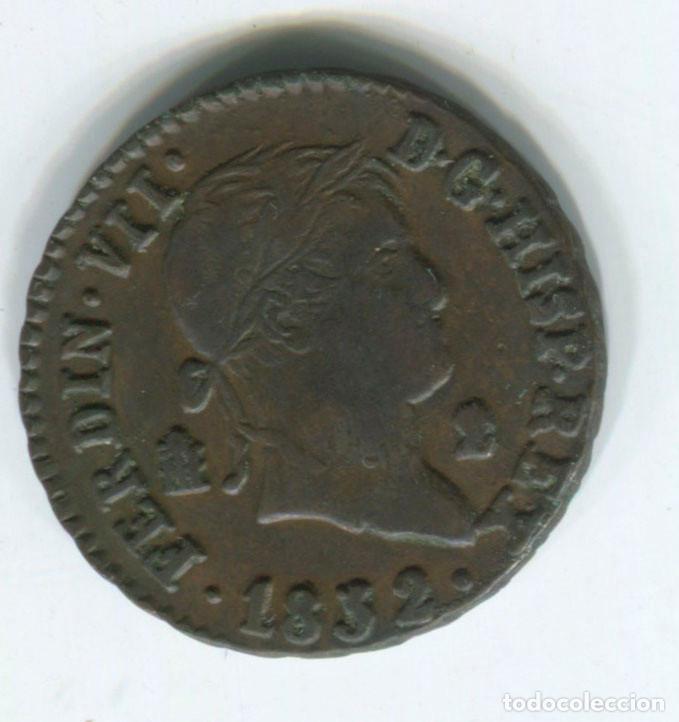 Monedas de Espa&ntilde;a: Fernando VII, 2 maraved&iacute;s, 1832. Segovia. - Foto 1
