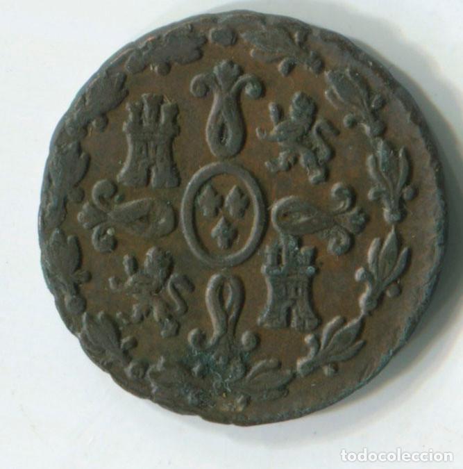 Monedas de Espa&ntilde;a: FERNANDO VII, 2 MARAVED&Iacute;S, 1828. SEGOVIA. - Foto 2