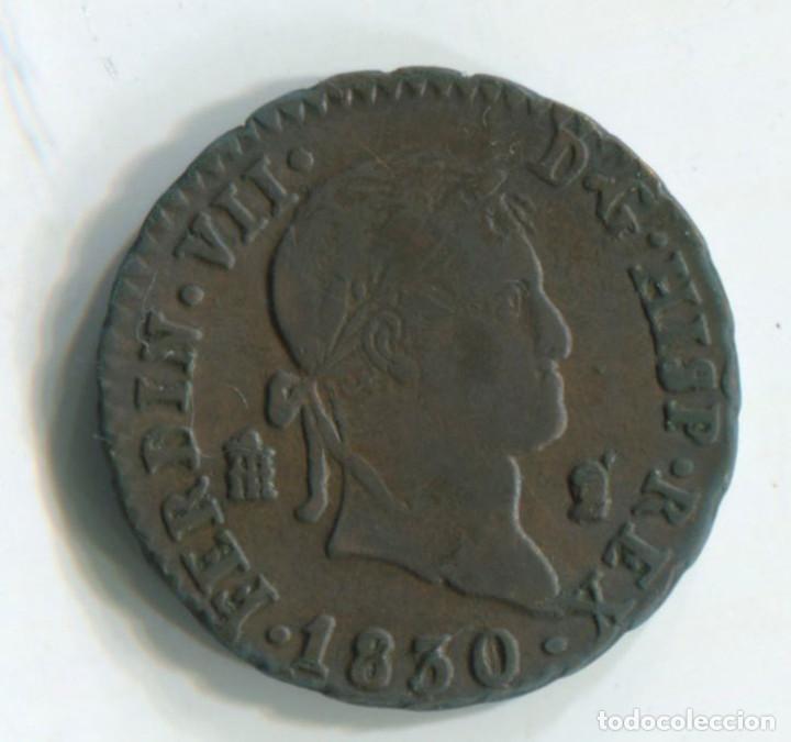 Monedas de Espa&ntilde;a: FERNANDO VII, 2 MARAVED&Iacute;S, 1830. SEGOVIA. - Foto 1