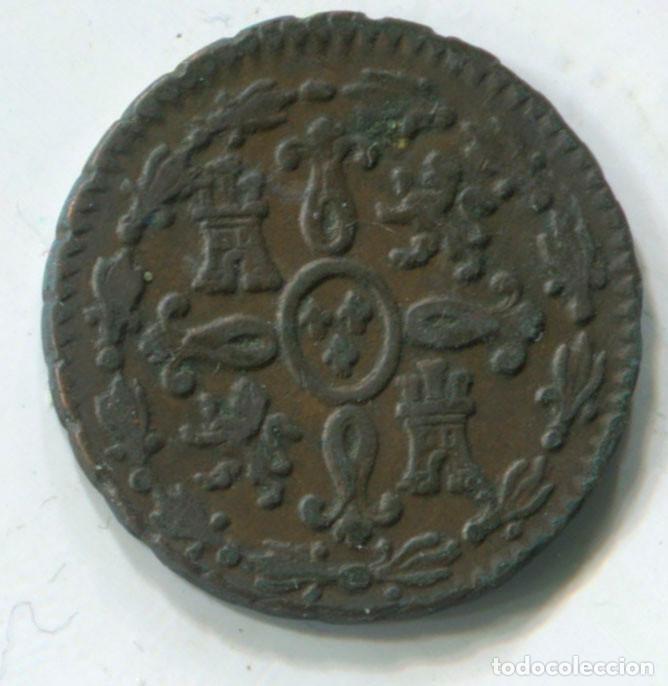 Monedas de Espa&ntilde;a: FERNANDO VII, 2 MARAVED&Iacute;S, 1828. SEGOVIA. - Foto 2