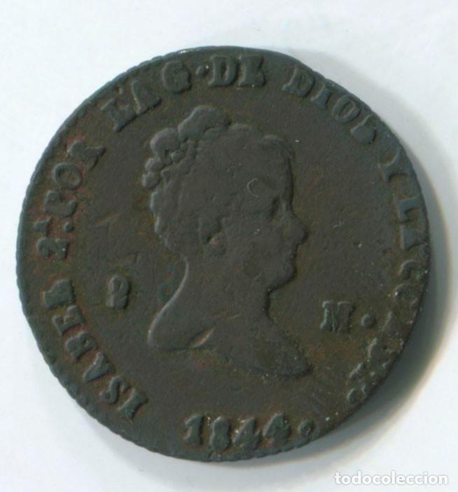 Monedas de Espa&ntilde;a: Isabel II. 2 maravedis de 1844, Segovia. - Foto 1