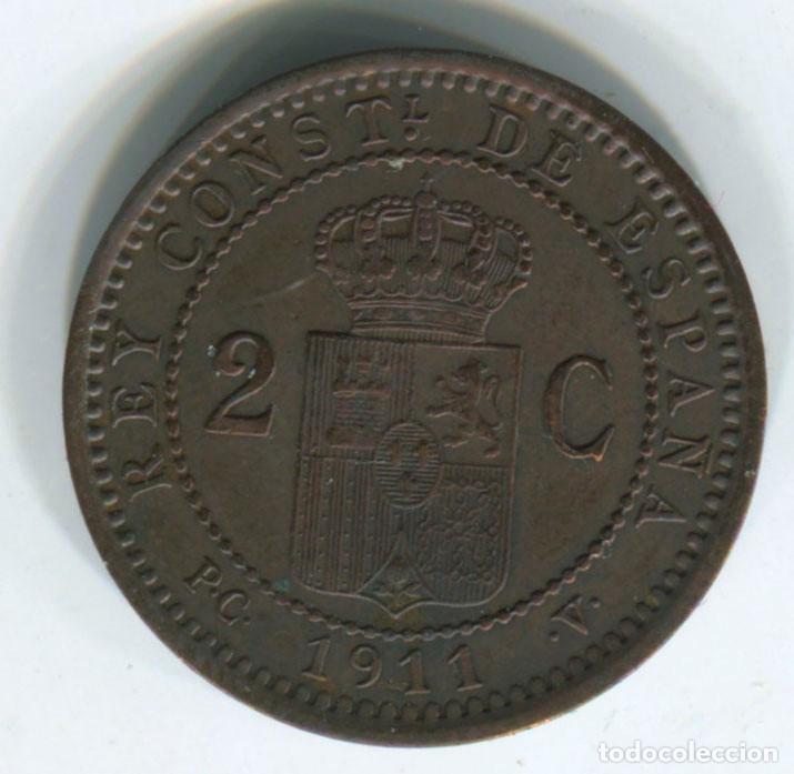 Monedas de Espa&ntilde;a: Alfonso XIII. 2 c&eacute;ntimos de 1911. *11 - Foto 1