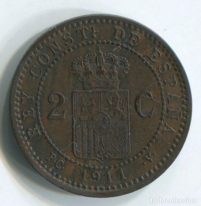 Monedas de Espa&ntilde;a: Alfonso XIII. 2 c&eacute;ntimos de 1911. *11 - Foto 1