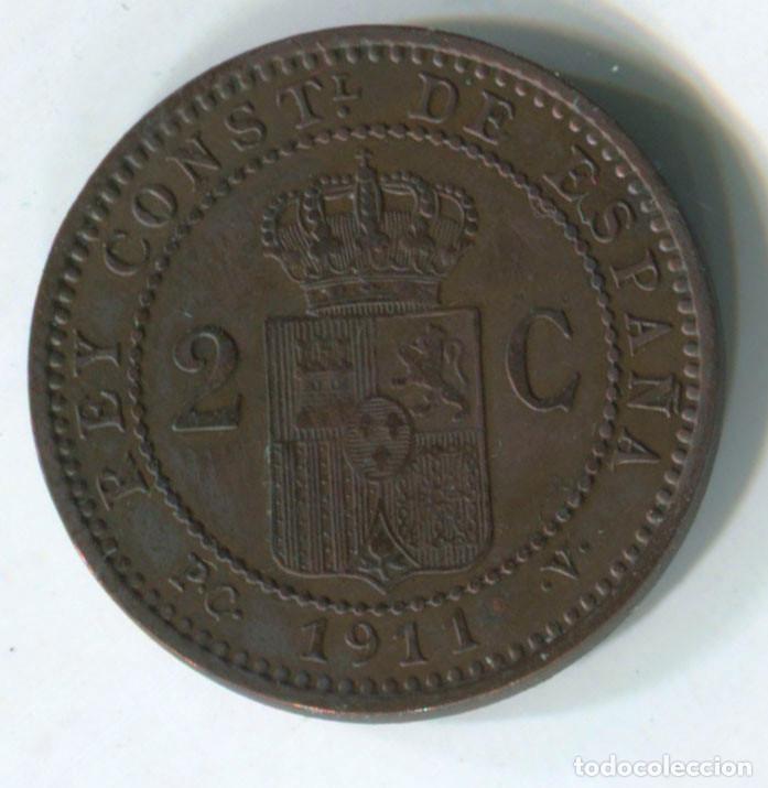 Monedas de Espa&ntilde;a: Alfonso XIII. 2 c&eacute;ntimos de 1911. *11 - Foto 1