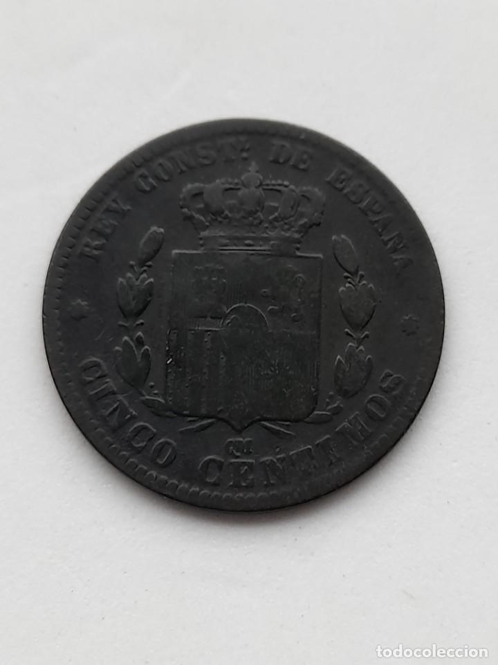 Monedas de Espa&ntilde;a: Alfonso XII. 5 C&eacute;ntimos. A&ntilde;o 1879. - Foto 2