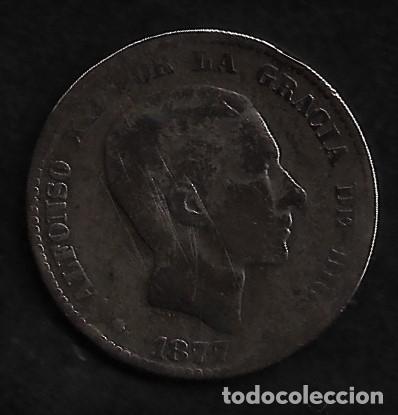 Monedas de Espa&ntilde;a: MONEDA DE DIEZ CENTIMOS - ALFONSO XII - 1877 - Foto 1