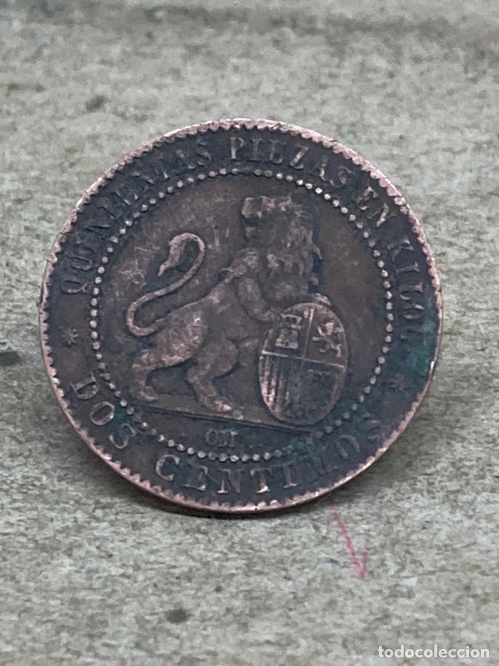 Monedas de Espa&ntilde;a: Moneda dos c&eacute;ntimos 1870 - Foto 2