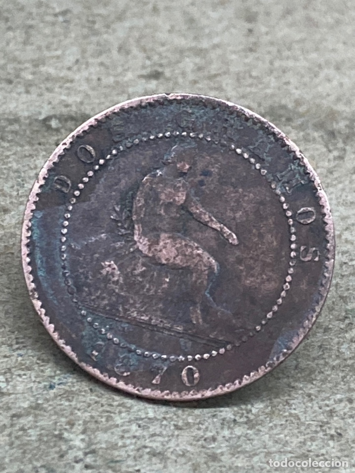 Monedas de Espa&ntilde;a: Moneda dos c&eacute;ntimos 1870 - Foto 1