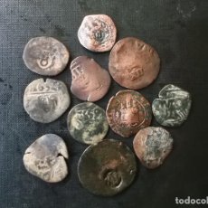 Monedas de España: CONJUNTO DE 11 MARAVEDIS RESELLADOS FELIPE IV 1650. Lote 238196060