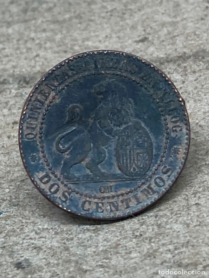 Monedas de Espa&ntilde;a: Moneda Dos c&eacute;ntimos 1870 - Foto 2