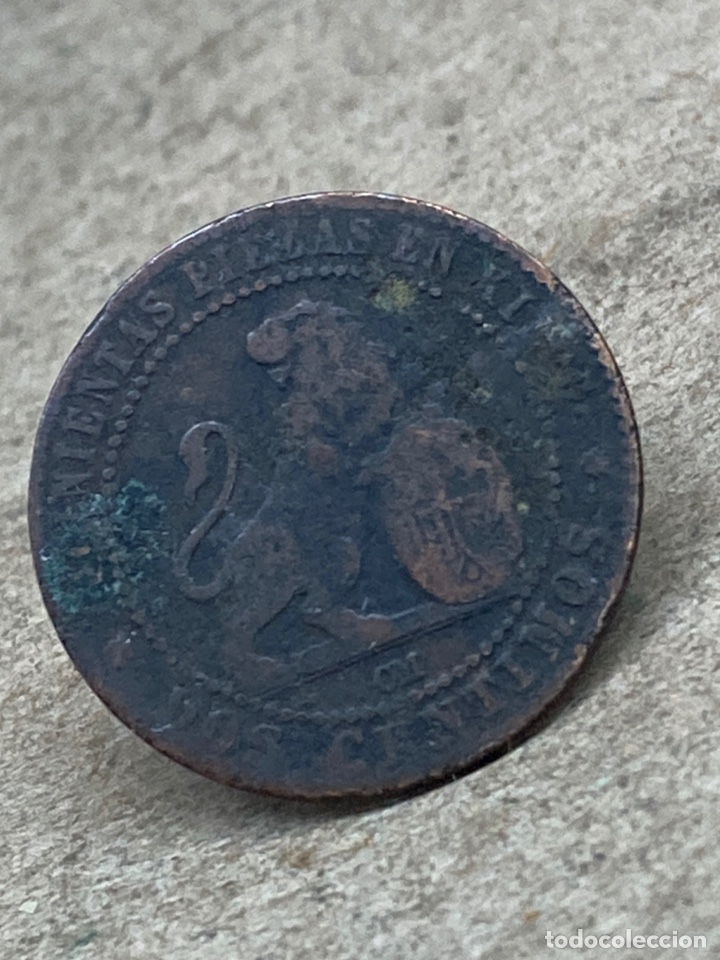 Monedas de Espa&ntilde;a: Moneda dos c&eacute;ntimos 1870 - Foto 2