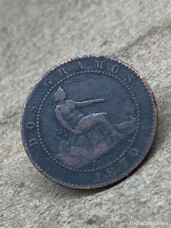 Monedas de Espa&ntilde;a: Moneda dos c&eacute;ntimos 1870 - Foto 1