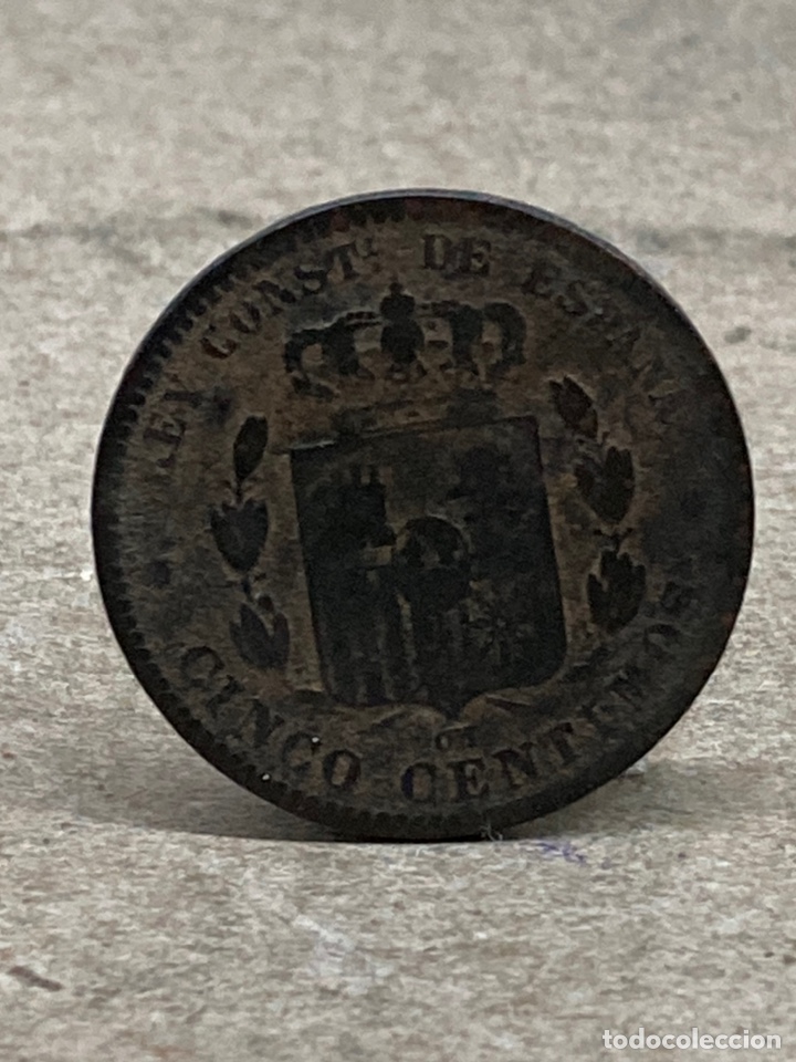 Monedas de Espa&ntilde;a: Moneda cinco c&eacute;ntimos 1878 - Foto 2