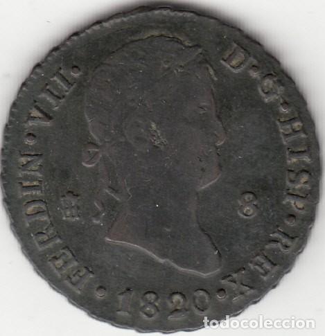 Monedas de Espa&ntilde;a: FERNANDO VII: 8 MARAVEDIS 1820 SEGOVIA - Foto 1