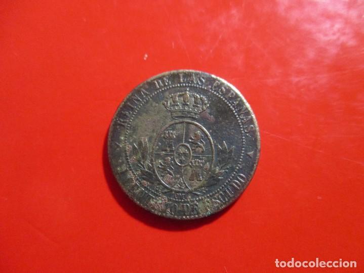 Monedas de Espa&ntilde;a: Isabel II. 1 centimo de escudo 1867 Segovia - Foto 2
