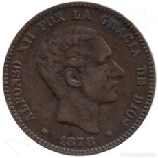 Monedas de España: ESPAÑA 10 CENTIMOS COBRE 1878 CECA DE BARCELONA - REY DE ESPAÑA ALFONSO XII. Lote 240708580
