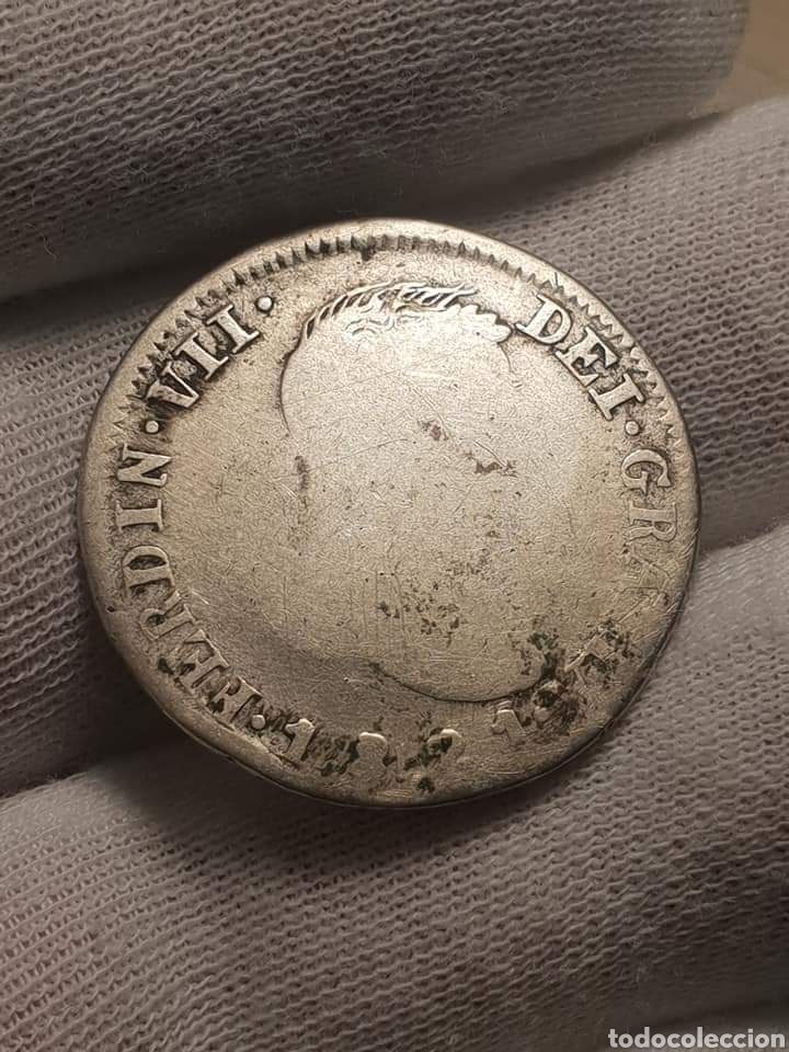 Moedas de Espanha: RARA PIEZA DE 2 REALES 1821 FERNANDO VII ZACATECAS . A.Z SOBRE R.G