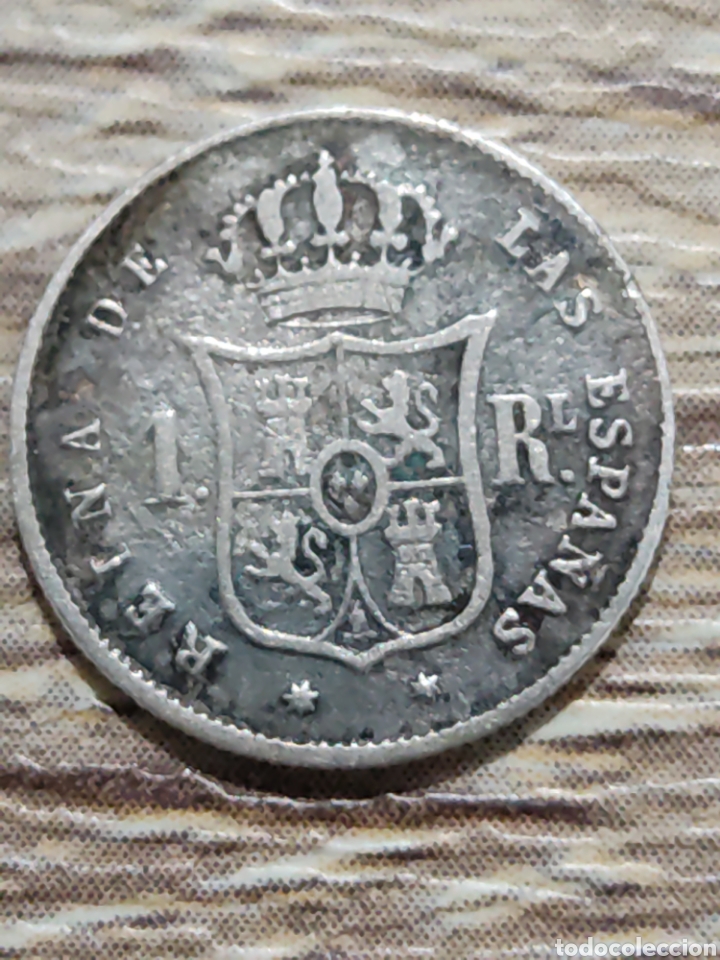 Monedas de Espa&ntilde;a: 1 real 1862 Sevilla - Foto 2