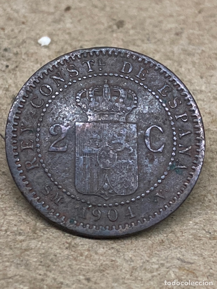 Monedas de Espa&ntilde;a: Moneda 2 c&eacute;ntimos 1904 - Foto 1