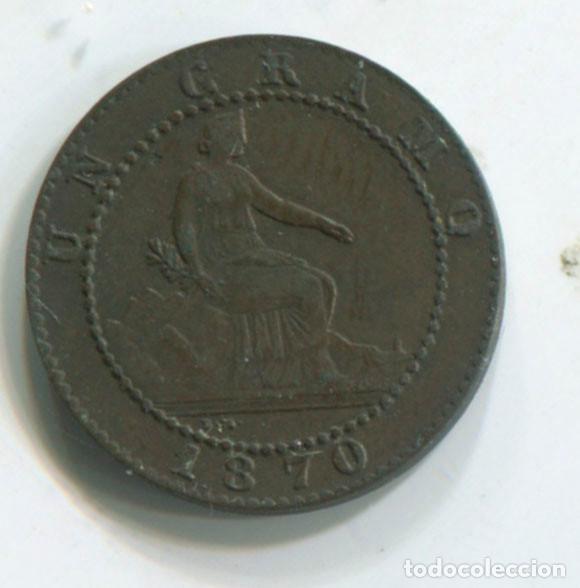 Monedas de Espa&ntilde;a: Espa&ntilde;a, Gobierno Provisional. Un c&eacute;ntimo de 1870 - Foto 1