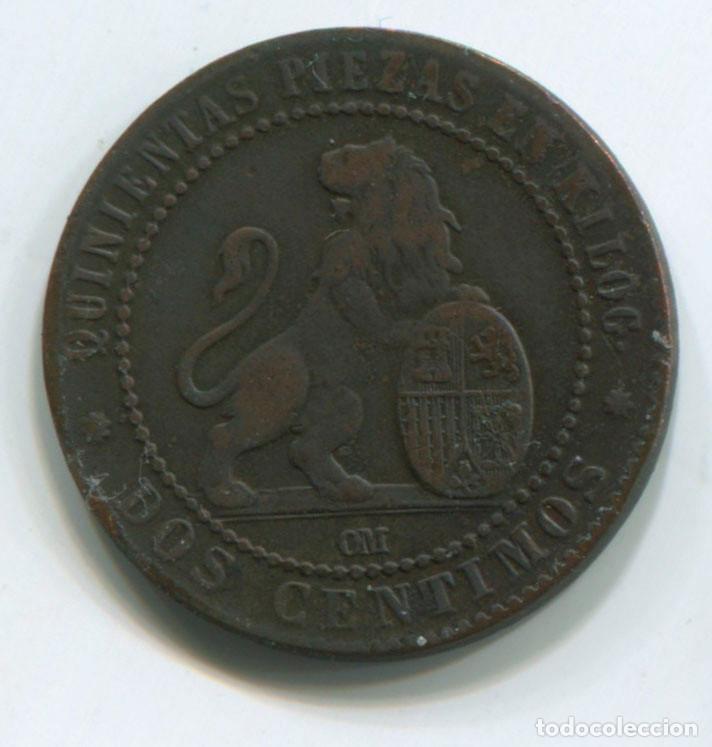 Monedas de Espa&ntilde;a: Espa&ntilde;a, Gobierno Provisional. Dos c&eacute;ntimo de 1870 - Foto 1