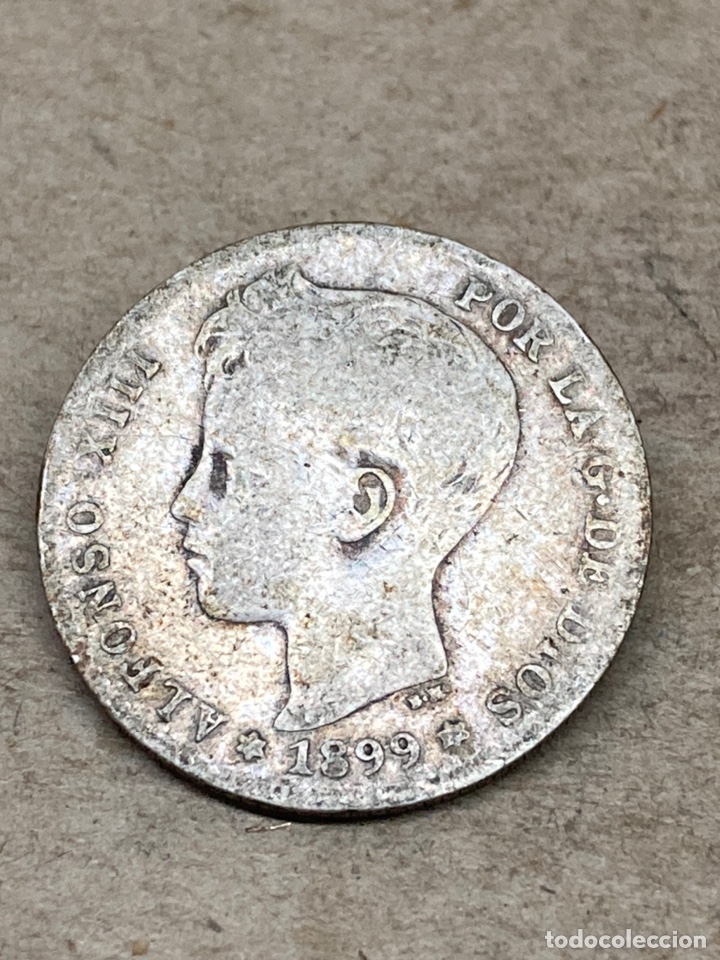 Monedas de Espa&ntilde;a: Moneda de plata una peseta 1899 - Foto 2