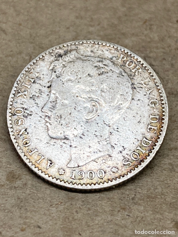 Monedas de Espa&ntilde;a: Moneda de plata una peseta 1900 - Foto 1