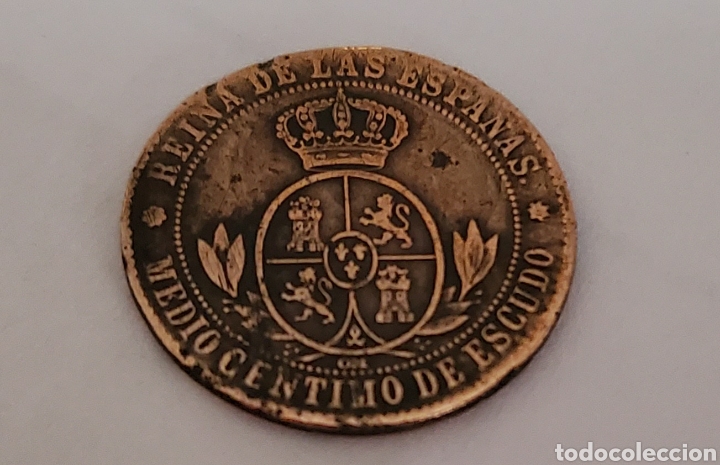 Monedas de Espa&ntilde;a: Isabel II..1/2 centimo escudo 1868 - Foto 2