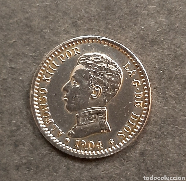 Monedas de Espa&ntilde;a: moneda plata Alfonso XIII de 50 cm 1904 - Foto 4