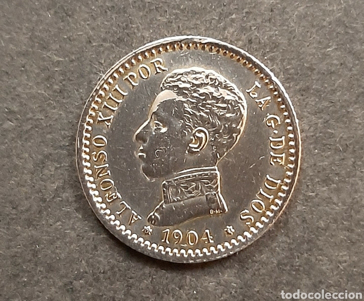 Monedas de Espa&ntilde;a: moneda plata Alfonso XIII de 50 cm 1904 - Foto 5