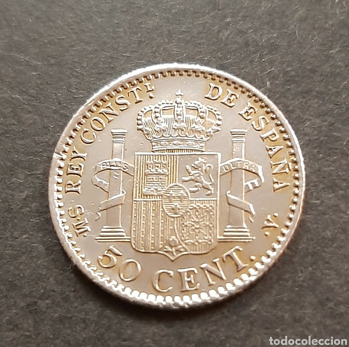 Monedas de Espa&ntilde;a: moneda plata Alfonso XIII de 50 cm 1904 - Foto 7