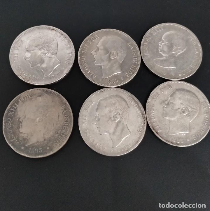 Monedas de España: BUEN LOTE DE 6 DUROS DE PLATA , LOS DE LA IMAGEN. Lote 246656475