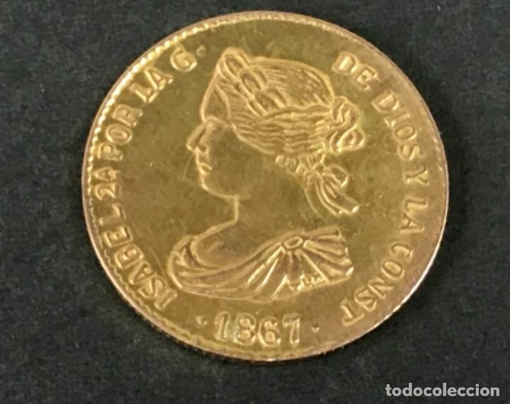 Monedas de España: ISABEL II - 4 ESCUDOS DE ORO - AÑO 1867. PESO 3,23GR.. Lote 247230195