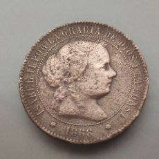 Monedas de España: MONEDA 5 CENTIMOS DE ESCUDO 1868 BARCELONA ISABEL II. Lote 247527710