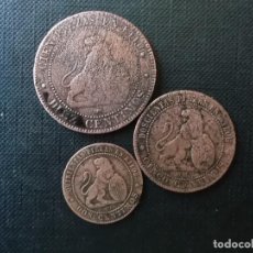 Monedas de España: 3 MONEDAS DE 10 - 5 Y 2 CENTIMOS 1870 ALFONSO XIII. Lote 247930505