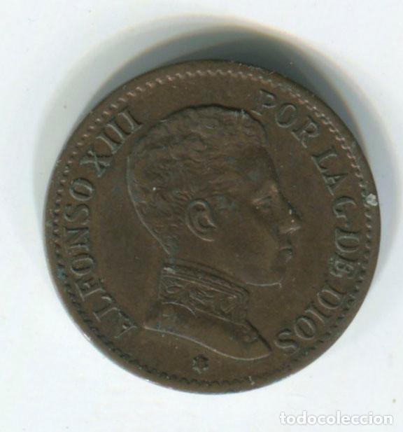 Monedas de Espa&ntilde;a: Espa&ntilde;a, Alfonso XIII. 1 c&eacute;ntimo de 1906 - Foto 1