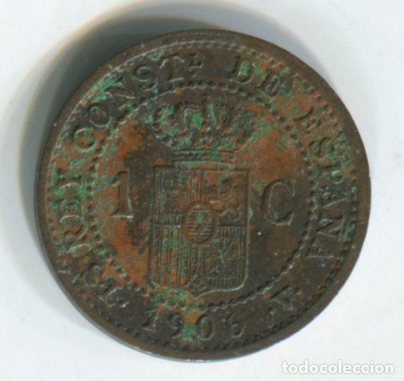 Monedas de Espa&ntilde;a: Espa&ntilde;a, Alfonso XIII. 1 c&eacute;ntimo de 1906 - Foto 2