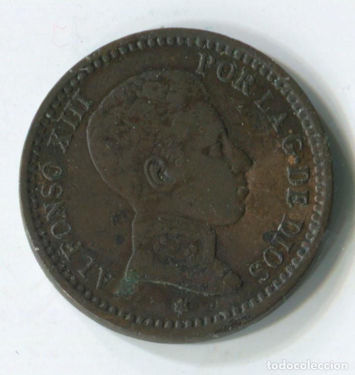 Monedas de Espa&ntilde;a: Espa&ntilde;a, Alfonso XIII. 2 c&eacute;ntimos de 1904 - Foto 1