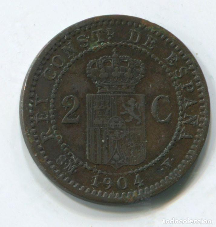 Monedas de Espa&ntilde;a: Espa&ntilde;a, Alfonso XIII. 2 c&eacute;ntimos de 1904 - Foto 2