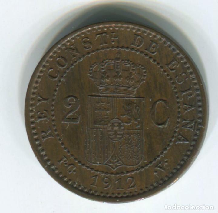 Monedas de Espa&ntilde;a: Espa&ntilde;a, Alfonso XIII. 2 c&eacute;ntimos de 1912 - Foto 2