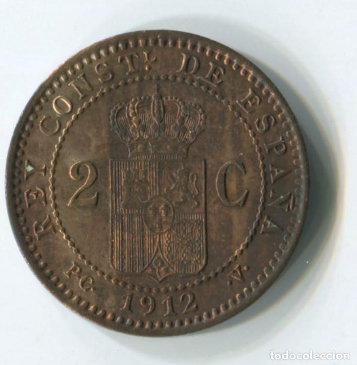 Monedas de Espa&ntilde;a: Espa&ntilde;a, Alfonso XIII. 2 c&eacute;ntimos de 1912 - Foto 2