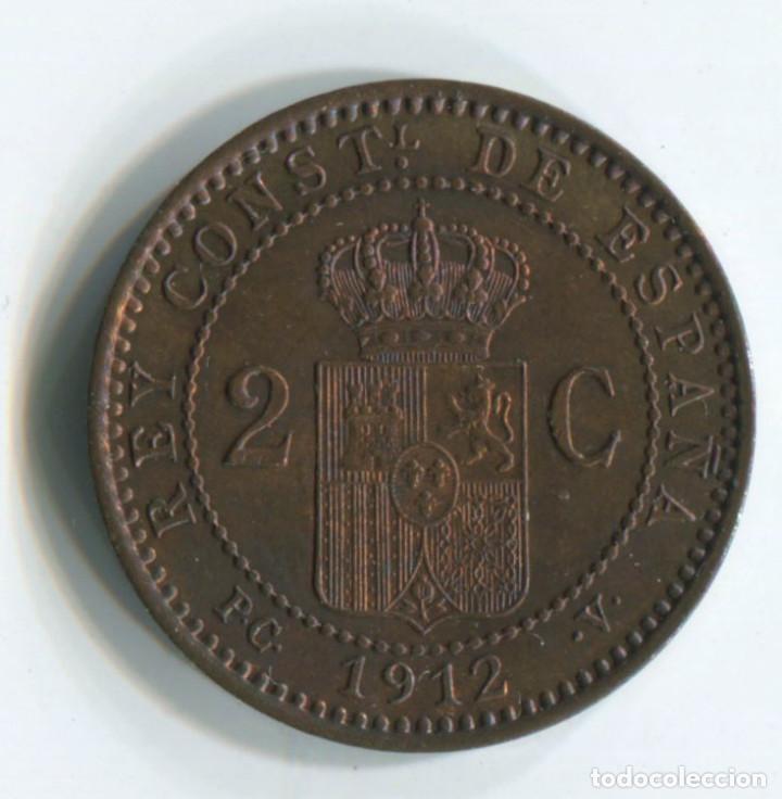 Monedas de Espa&ntilde;a: Espa&ntilde;a, Alfonso XIII. 2 c&eacute;ntimos de 1912 - Foto 2