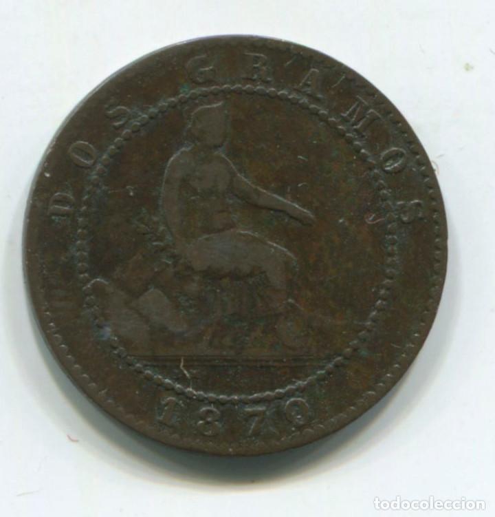 Monedas de Espa&ntilde;a: Espa&ntilde;a, Gobierno provisional. 2 c&eacute;ntimos de 1870 - Foto 2