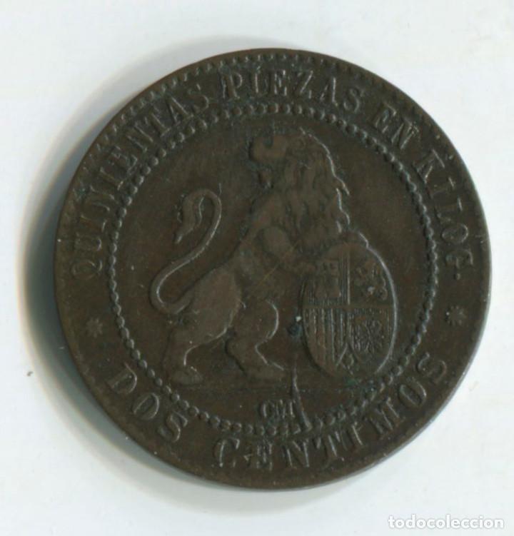 Monedas de Espa&ntilde;a: Espa&ntilde;a, Gobierno provisional. 2 c&eacute;ntimos de 1870 - Foto 2