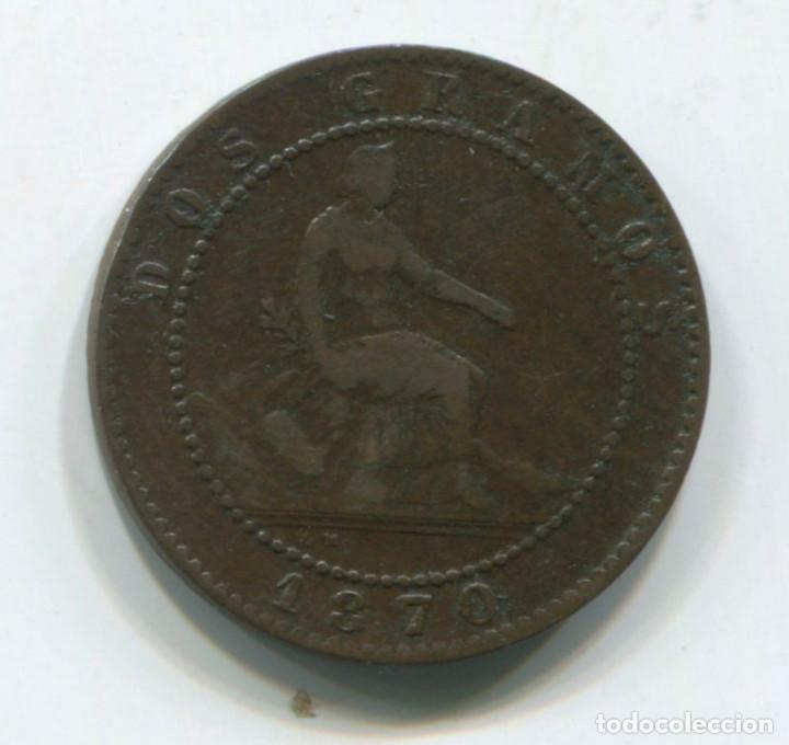Monedas de Espa&ntilde;a: Espa&ntilde;a, Gobierno provisional. 2 c&eacute;ntimos de 1870 - Foto 1