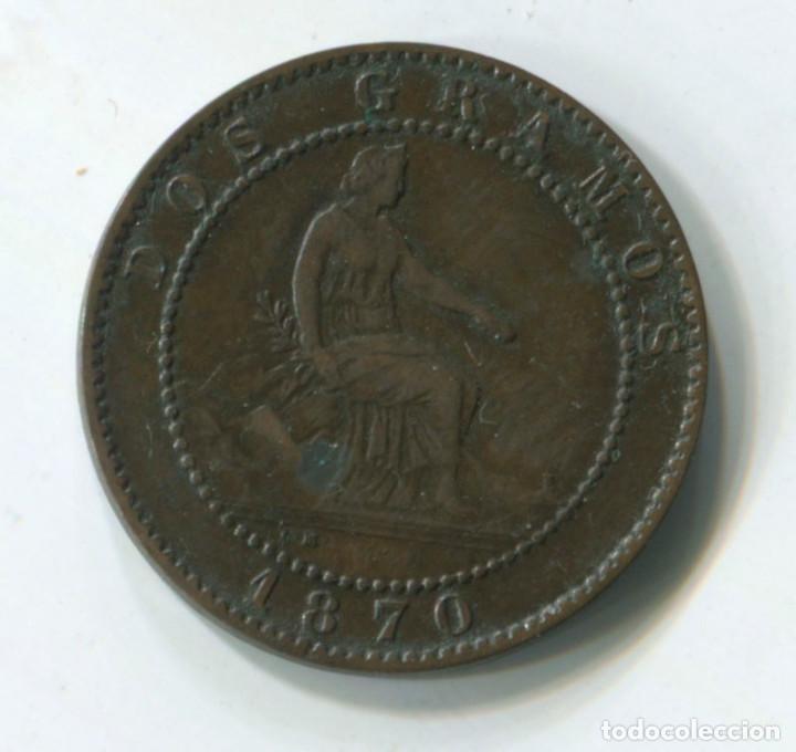 Monedas de Espa&ntilde;a: Espa&ntilde;a, Gobierno provisional. 2 c&eacute;ntimos de 1870 - Foto 1