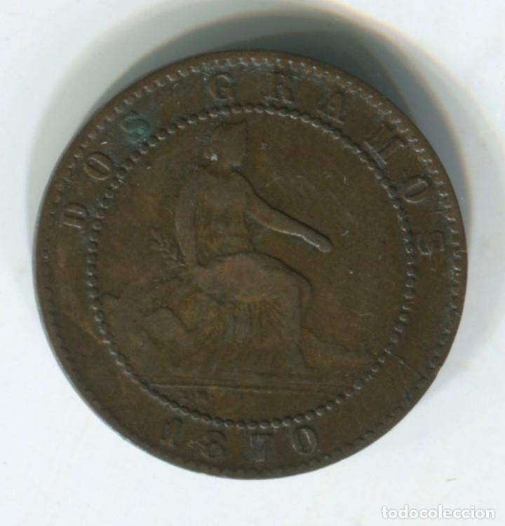 Monedas de Espa&ntilde;a: Espa&ntilde;a, Gobierno provisional. 2 c&eacute;ntimos de 1870 - Foto 2