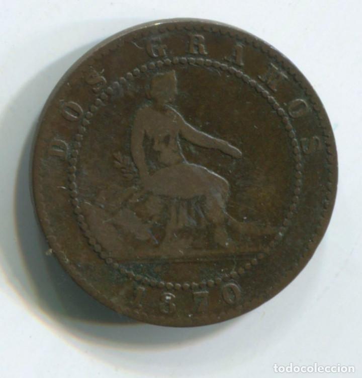 Monedas de Espa&ntilde;a: Espa&ntilde;a, Gobierno provisional. 2 c&eacute;ntimos de 1870 - Foto 2
