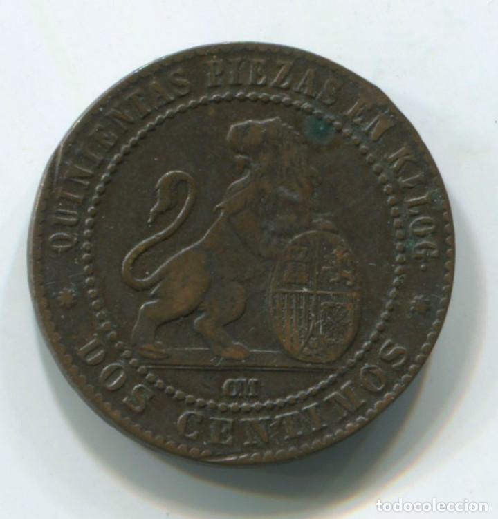 Monedas de Espa&ntilde;a: Espa&ntilde;a, Gobierno provisional. 2 c&eacute;ntimos de 1870 - Foto 2