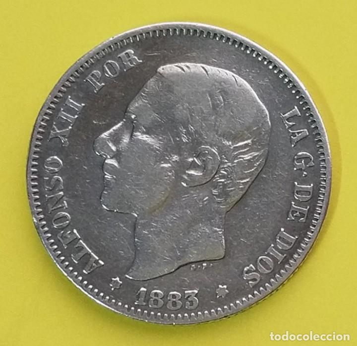 Monedas de España: ANTIGUA MONEDA DE ESPAÑA 2 PESETAS MS-M ALFONSO XII 1883 PLATA 835
